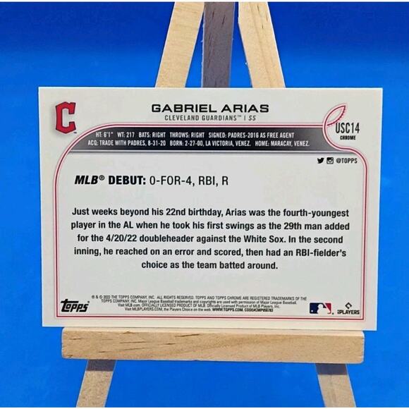 2022 Topps Chrome Update Series - Rookie Debut Gabriel Arias #USC14 (RC) - Picture 9 of 9